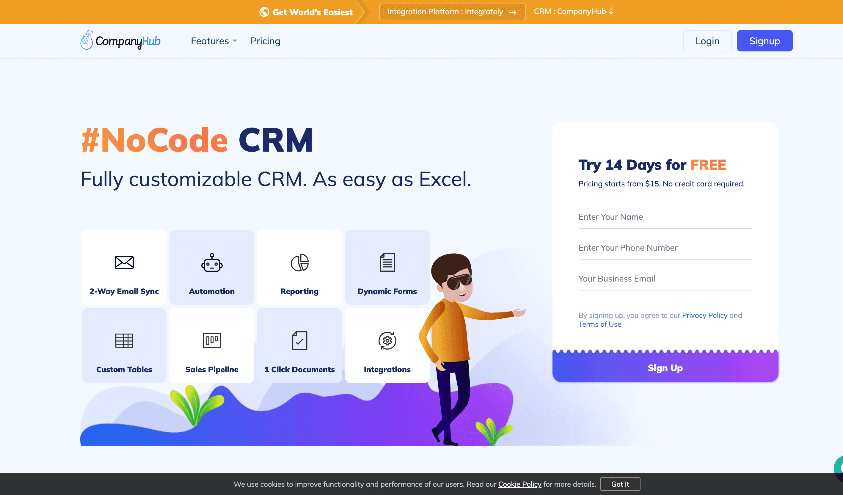 CompanyHub CRM Screenshot