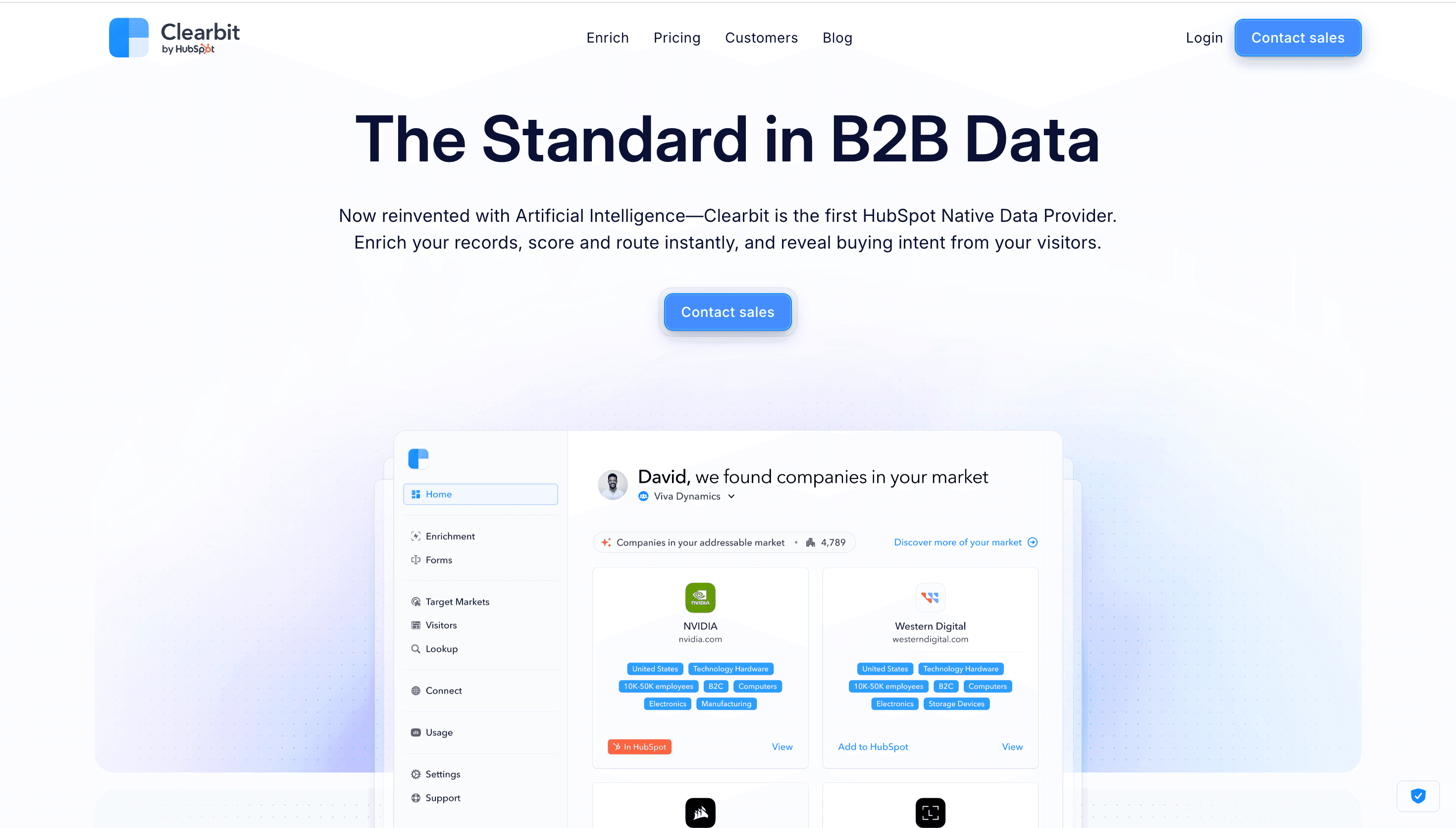 Clearbit Screenshot
