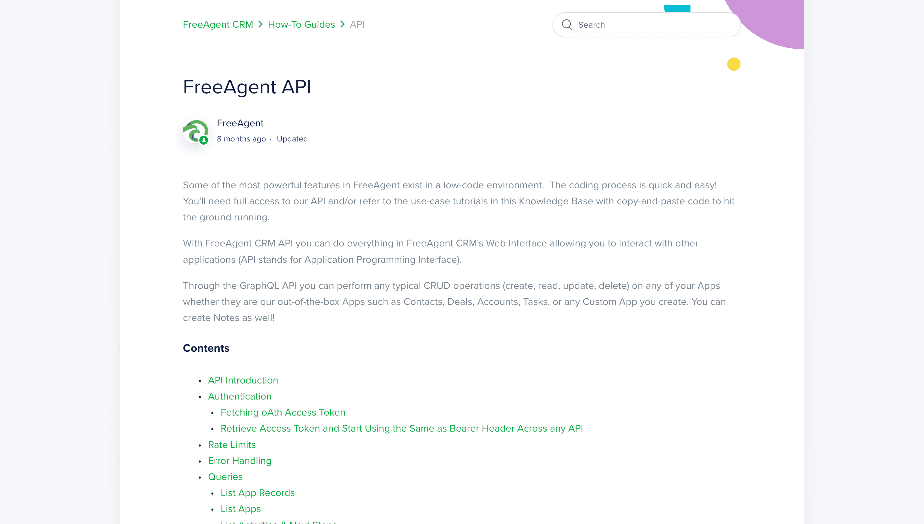 FreeAgent CRM Screenshot
