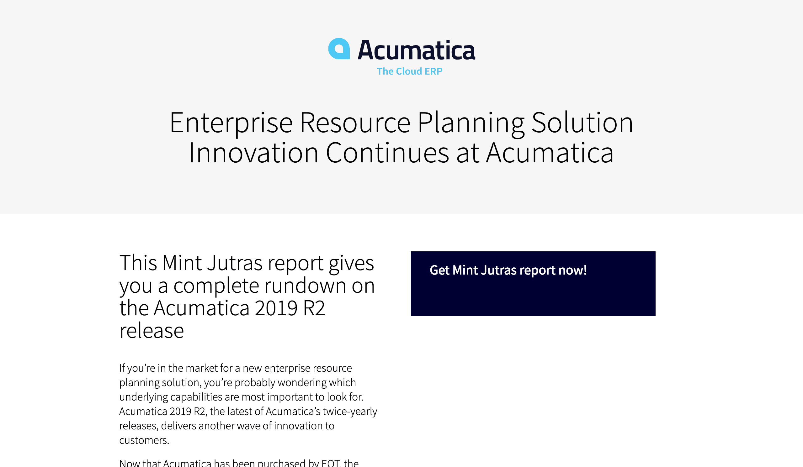 Acumatica Screenshot