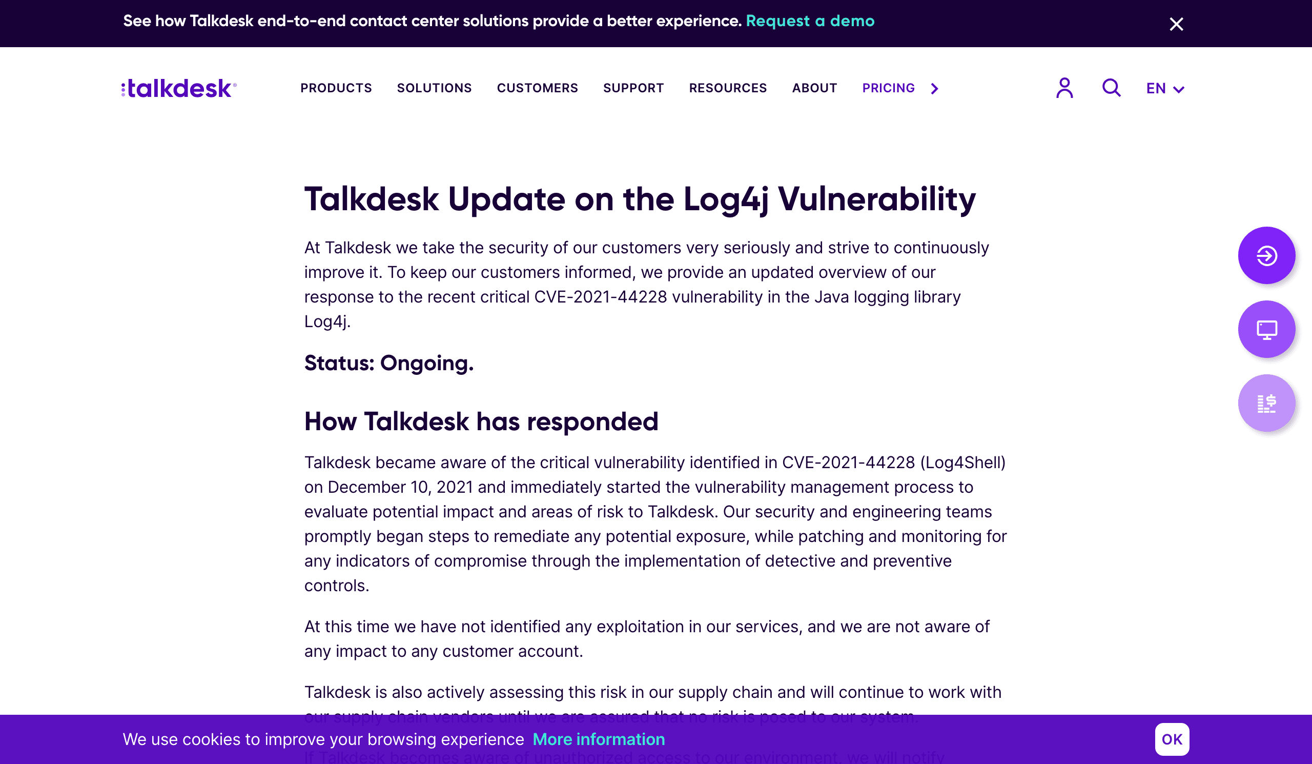 Talkdesk Screenshot