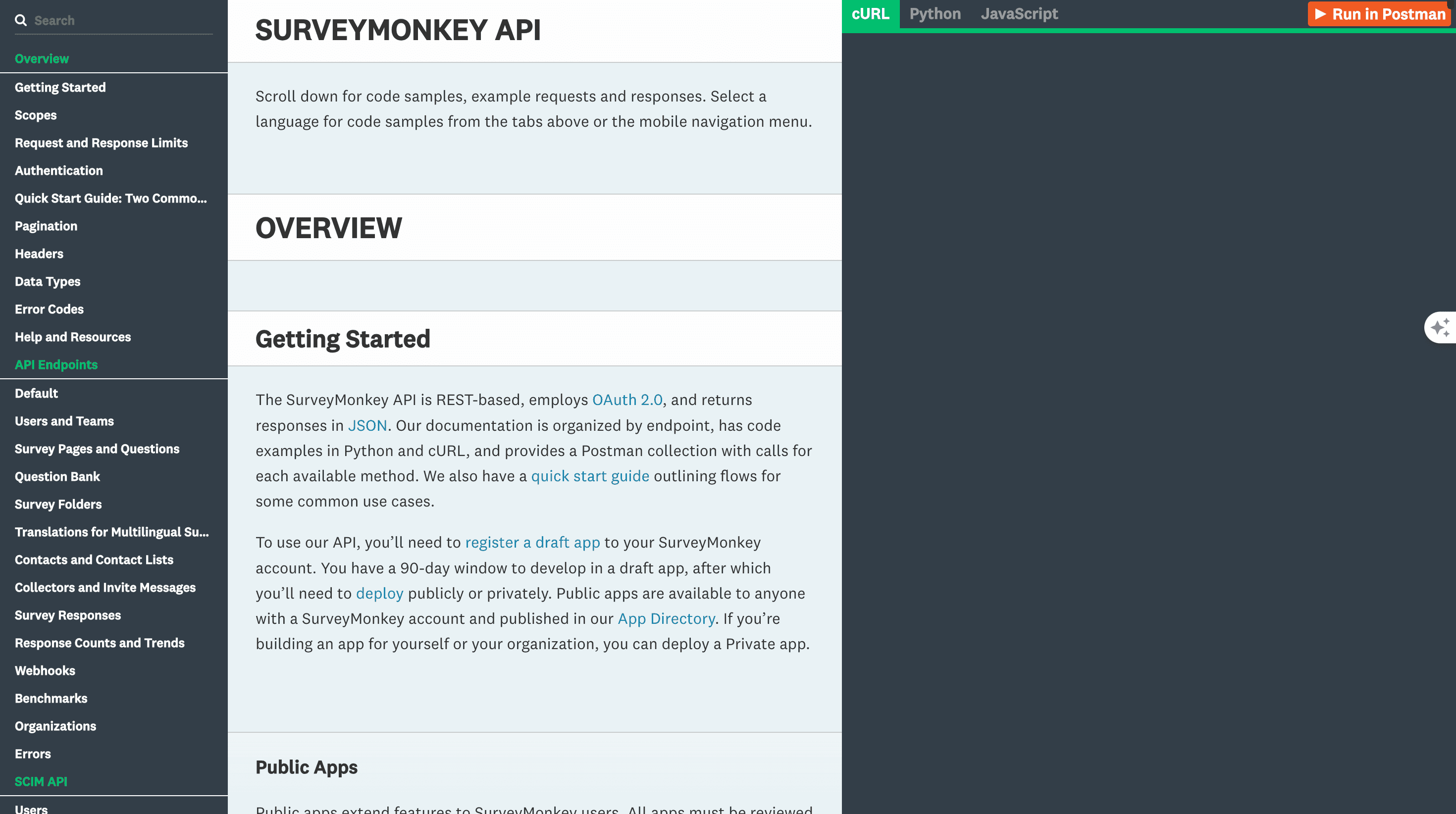 SurveyMonkey Screenshot